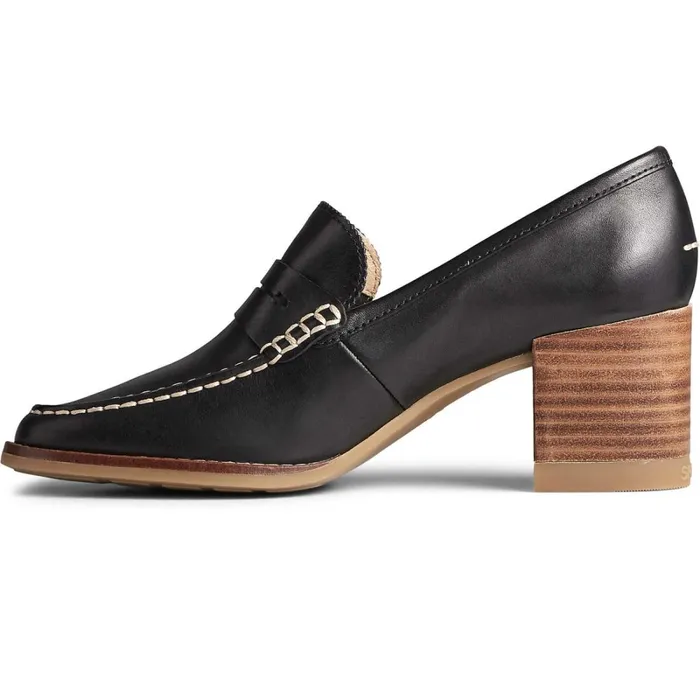Flats and Loafers Women Sperry Seaport Penny Heel Leather Loafer Black Flats and Loafers Women Sperry Seaport Penny Heel Leather Loafer Black