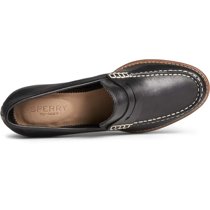 Flats and Loafers Women Sperry Seaport Penny Heel Leather Loafer Black Flats and Loafers Women Sperry Seaport Penny Heel Leather Loafer Black