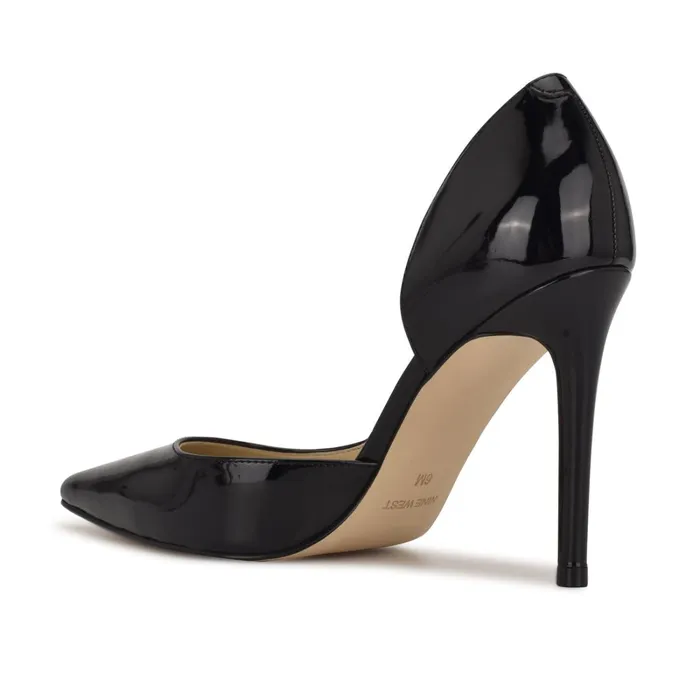 Folowe D039orsay Pointy Toe Pumps Black Patent Women Nine West Pumps