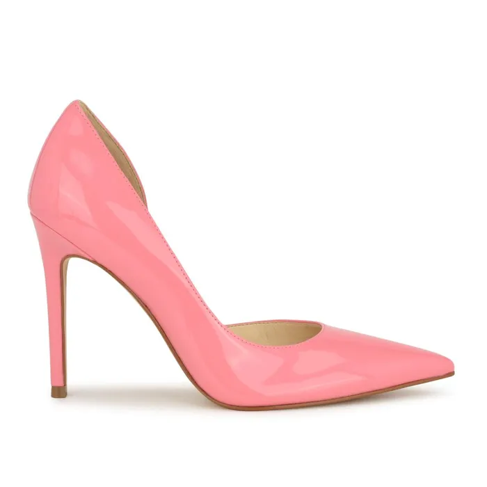 Folowe D039orsay Pointy Toe Pumps Pink Patent Women Nine West Pumps