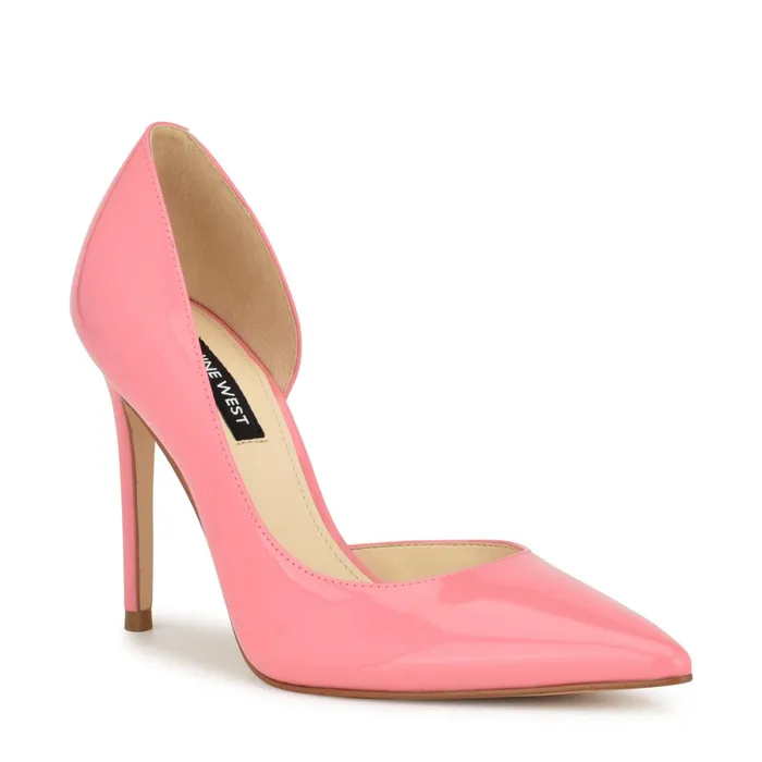 Folowe D039orsay Pointy Toe Pumps Pink Patent Women Nine West Pumps