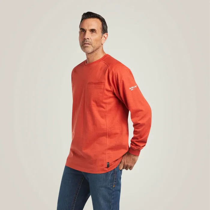 FR Air Crew TShirt Volcanic Heather Men Ariat TShirts and Polos