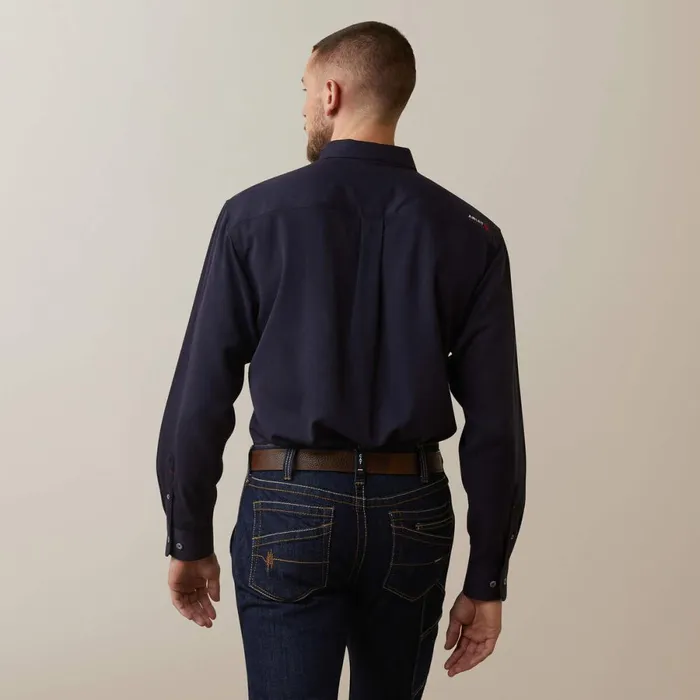 FR Air Inherent Work Shirt Navy Heather Men Ariat Button Down Shirts FR Air Inherent Work Shirt Navy Heather Men Ariat Button Down Shirts