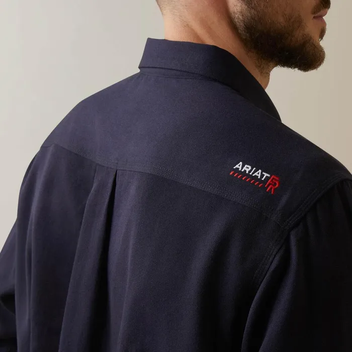 FR Air Inherent Work Shirt Navy Heather Men Ariat Button Down Shirts FR Air Inherent Work Shirt Navy Heather Men Ariat Button Down Shirts