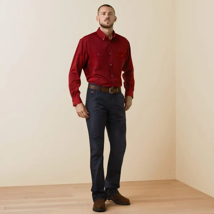 FR Air Inherent Work Shirt Red Heather Men Ariat Button Down Shirts FR Air Inherent Work Shirt Red Heather Men Ariat Button Down Shirts