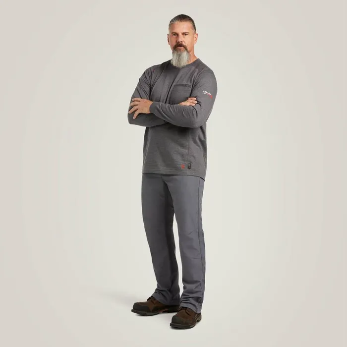 FR Air Life On The Line Graphic Top Charcoal Heather Men Ariat TShirts and Polos FR Air Life On The Line Graphic Top Charcoal Heather Men Ariat TShirts and Polos