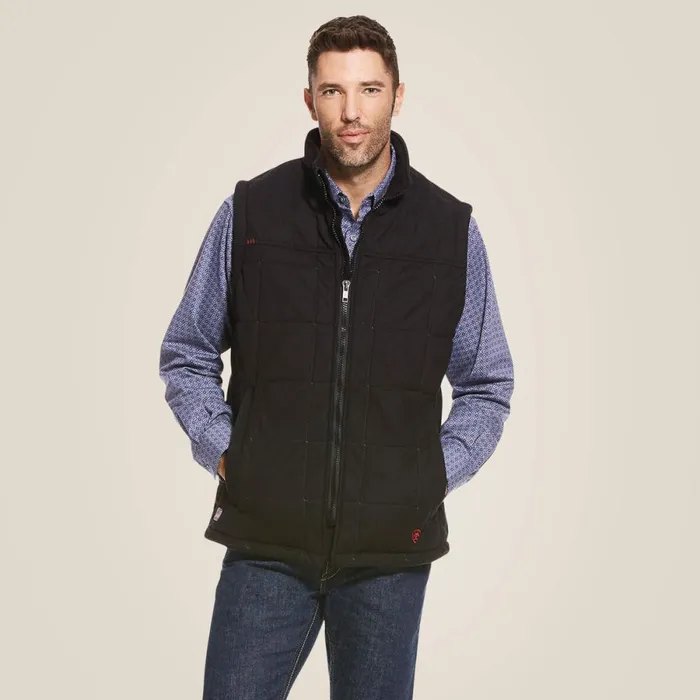 FR Crius Insulated Vest Black Men Ariat Workwear