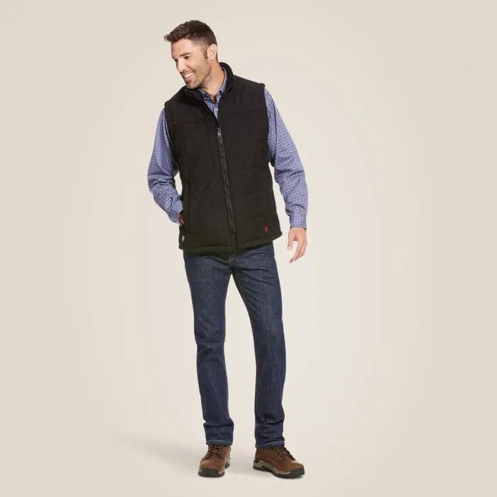 FR Crius Insulated Vest Black Men Ariat Workwear FR Crius Insulated Vest Black Men Ariat Workwear