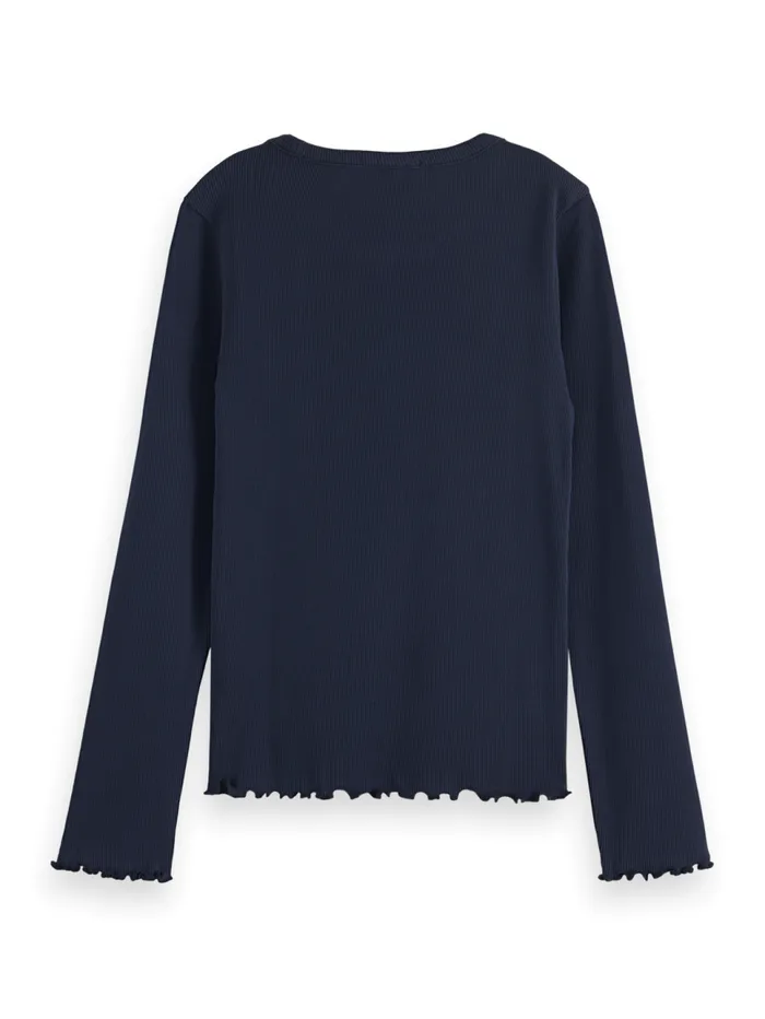 FREE MIND LONG SLEEVE RIB TSHIRT Night Kids Scotch and Soda TShirts and Tops FREE MIND LONG SLEEVE RIB TSHIRT Night Kids Scotch and Soda TShirts and Tops