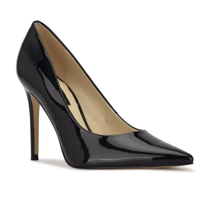 Fresh Pointy Toe Pumps Black Patent Women Nine West Pumps