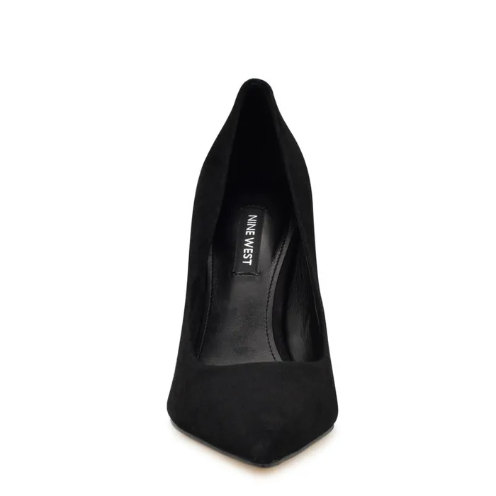 Fresh Pointy Toe Pumps Black Suede Women Nine West High