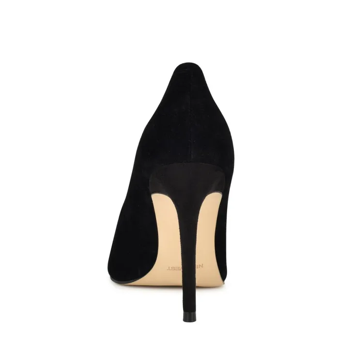 Fresh Pointy Toe Pumps Black Suede Women Nine West High