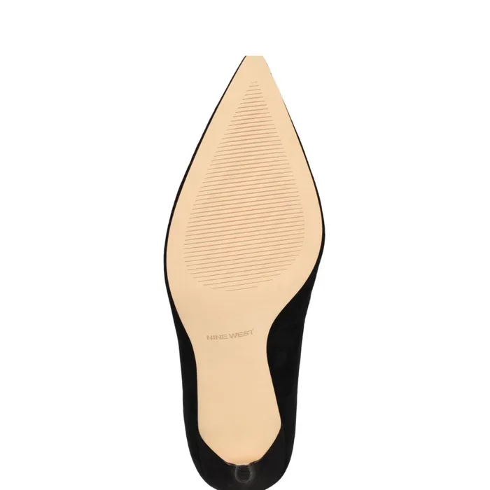 Fresh Pointy Toe Pumps Black Suede Women Nine West High