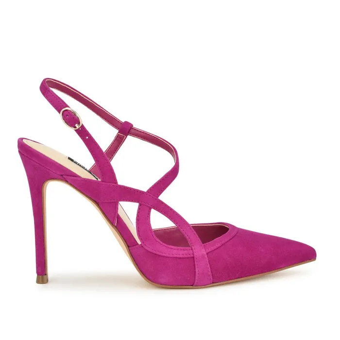 Fresta Dress Pumps Pink Suede Women Nine West Pumps