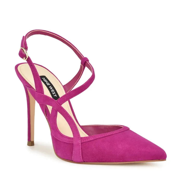 Fresta Dress Pumps Pink Suede Women Nine West Pumps