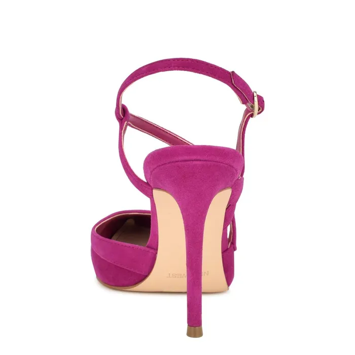 Fresta Dress Pumps Pink Suede Women Nine West Pumps