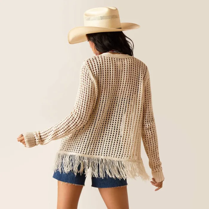 Frolic Fringe Sweater Pristine Women Ariat Sweatshirts and Hoodies Frolic Fringe Sweater Pristine Women Ariat Sweatshirts and Hoodies