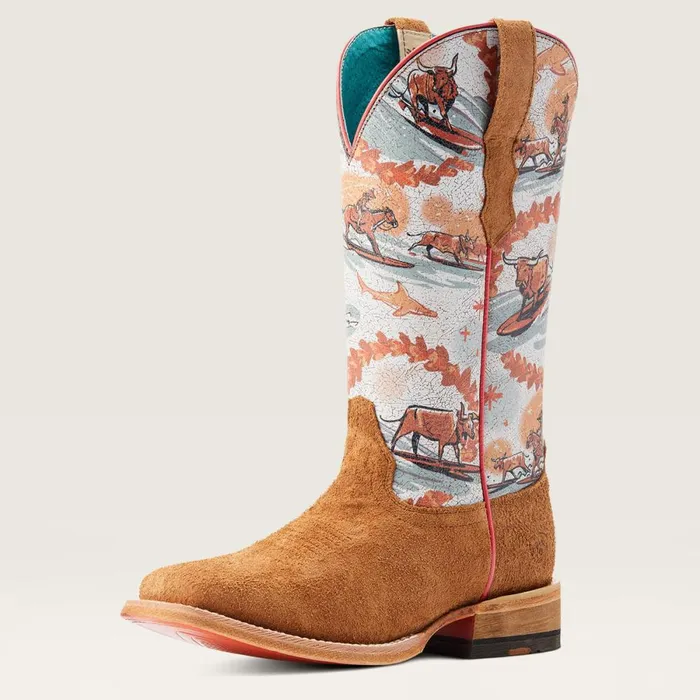 Frontier Western Aloha Western Boot Rusty Roughout Women Ariat Western Boots