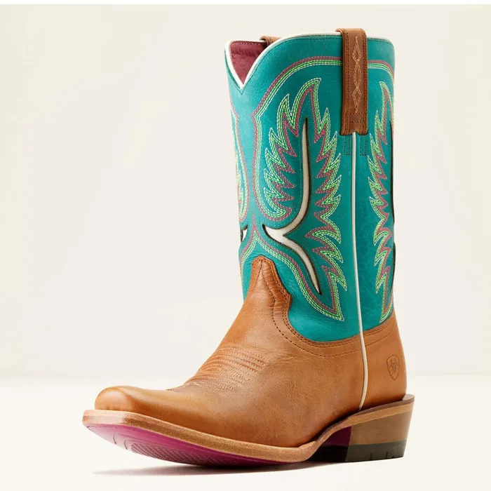 Futurity Colt Western Boot Tan Patinacenote Blue Women Ariat Western Boots
