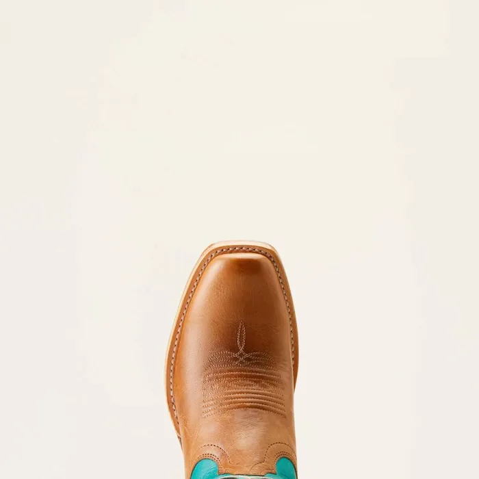 Futurity Colt Western Boot Tan Patinacenote Blue Women Ariat Western Boots