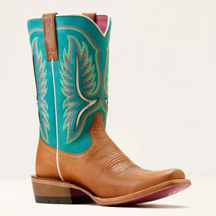 Futurity Colt Western Boot Tan Patinacenote Blue Women Ariat Western Boots