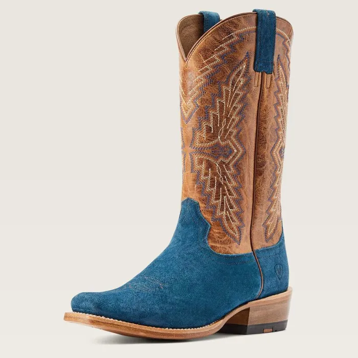 Futurity Showman Western Boot Stone Blue Roughout Men Ariat Western Boots
