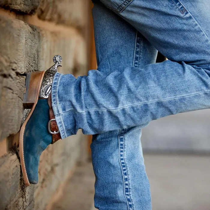 Futurity Showman Western Boot Stone Blue Roughout Men Ariat Western Boots Futurity Showman Western Boot Stone Blue Roughout Men Ariat Western Boots