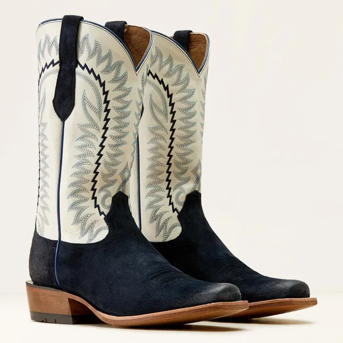 Futurity Time Cowboy Boot Polo Blue Roughoutblanco Men Ariat Western Boots