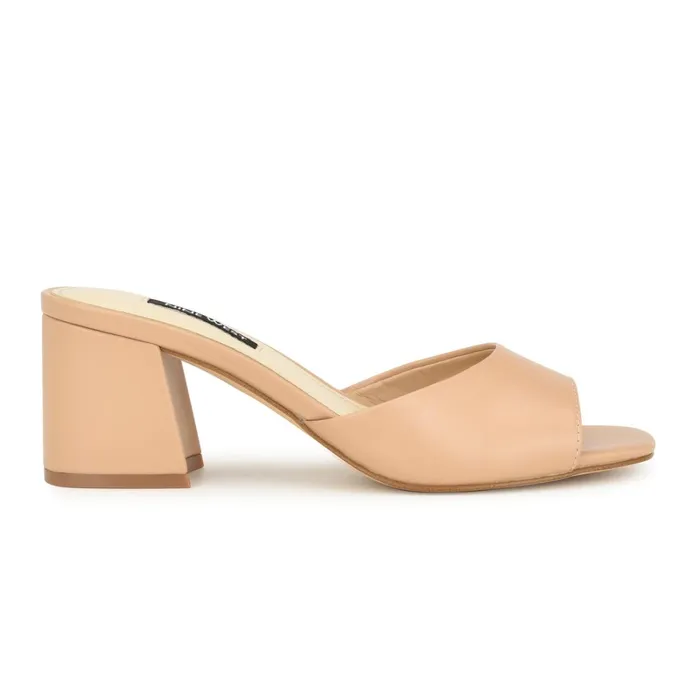 Gagen Slide Sandals Light Pink Women Nine West Heeled