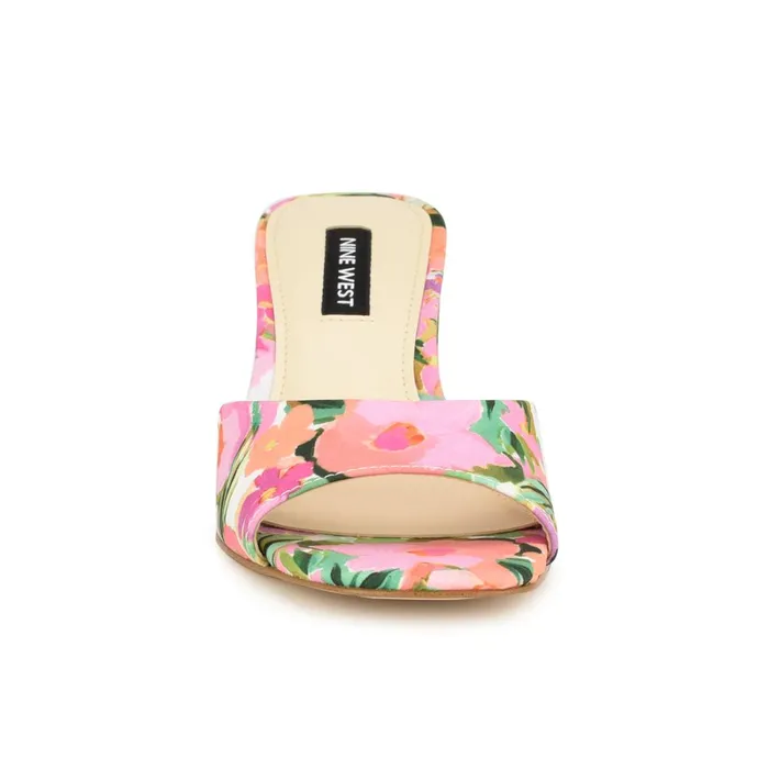 Gagen Slide Sandals Pink Floral Women Nine West Dress