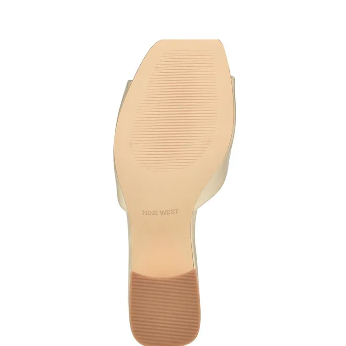 Gagen Slide Sandals Platino Women Nine West Heeled Gagen Slide Sandals Platino Women Nine West Heeled