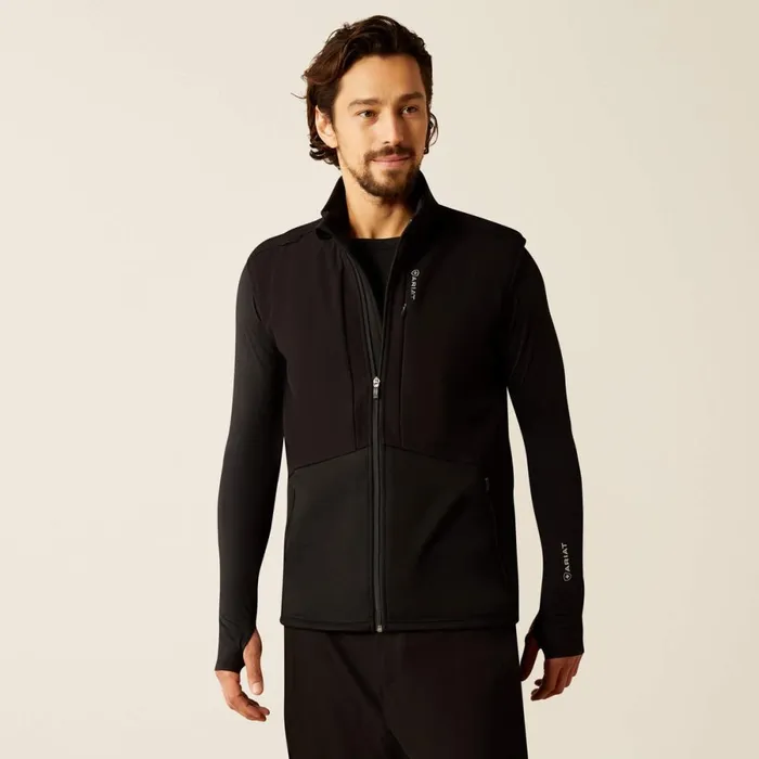 Galen Fleece Scrub Vest Black Men Ariat Scrubs