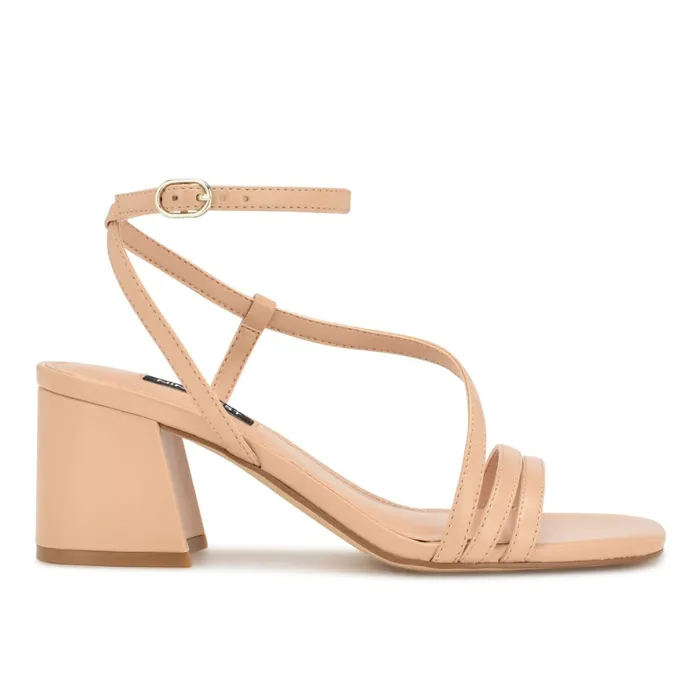 Georga Block Heel Sandals Warm Blush Women Nine West Heeled