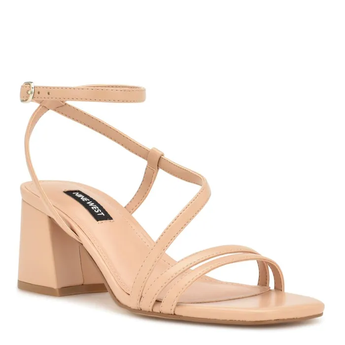 Georga Block Heel Sandals Warm Blush Women Nine West Heeled