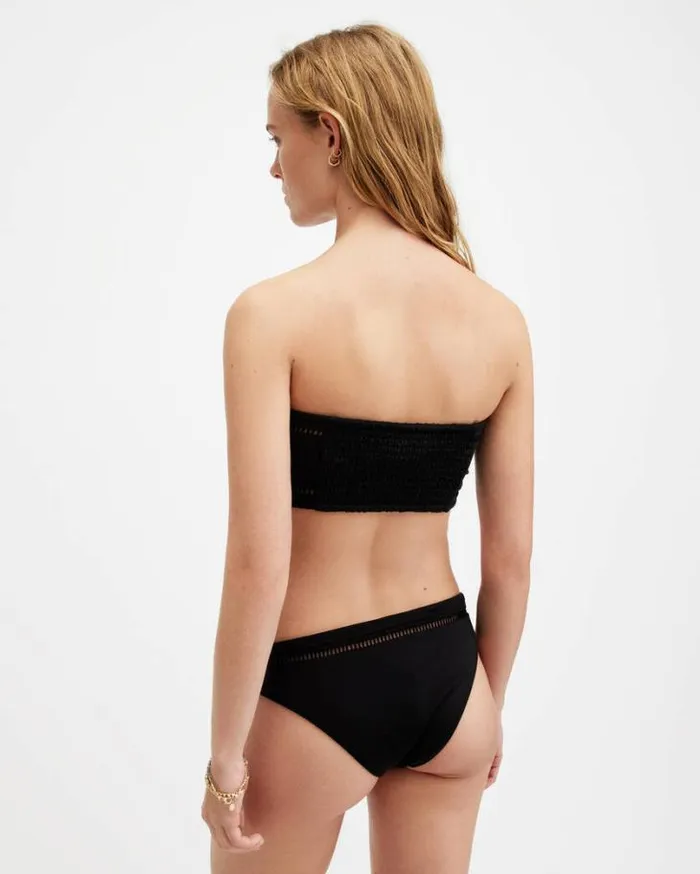 Gorah HighRise Bikini Bottoms Black Women AllSaints Swimwear and Beachwear