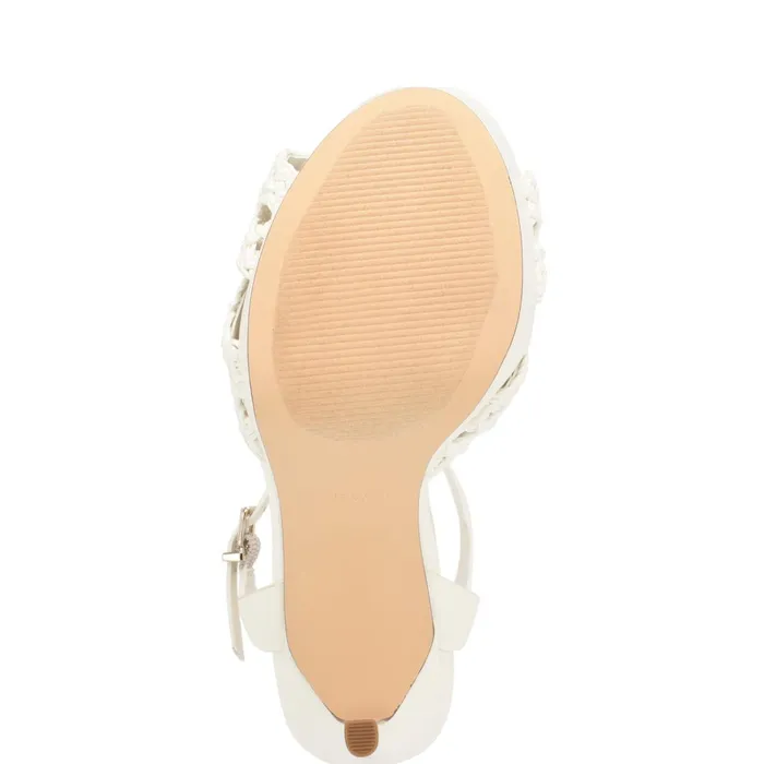 Grecia Platform Sandals White Women Nine West Dress