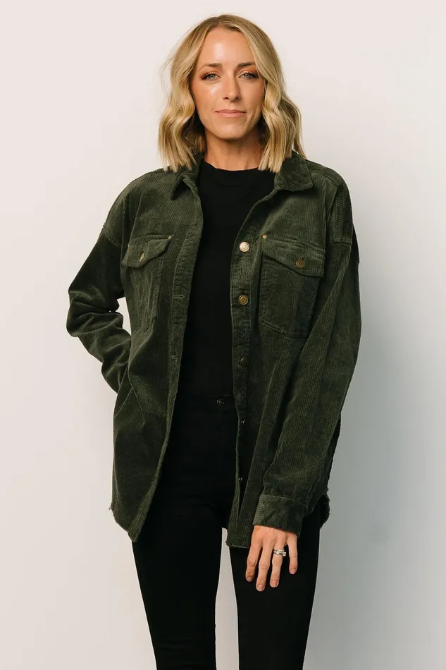 Greeley Corduroy Jacket Deep Green Women Baltic Born Outerwear
