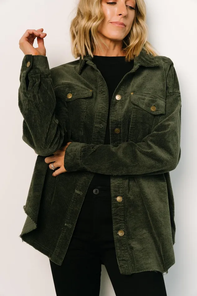 Greeley Corduroy Jacket Deep Green Women Baltic Born Outerwear