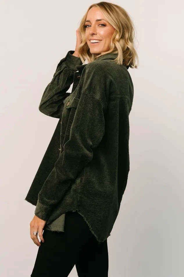 Greeley Corduroy Jacket Deep Green Women Baltic Born Outerwear