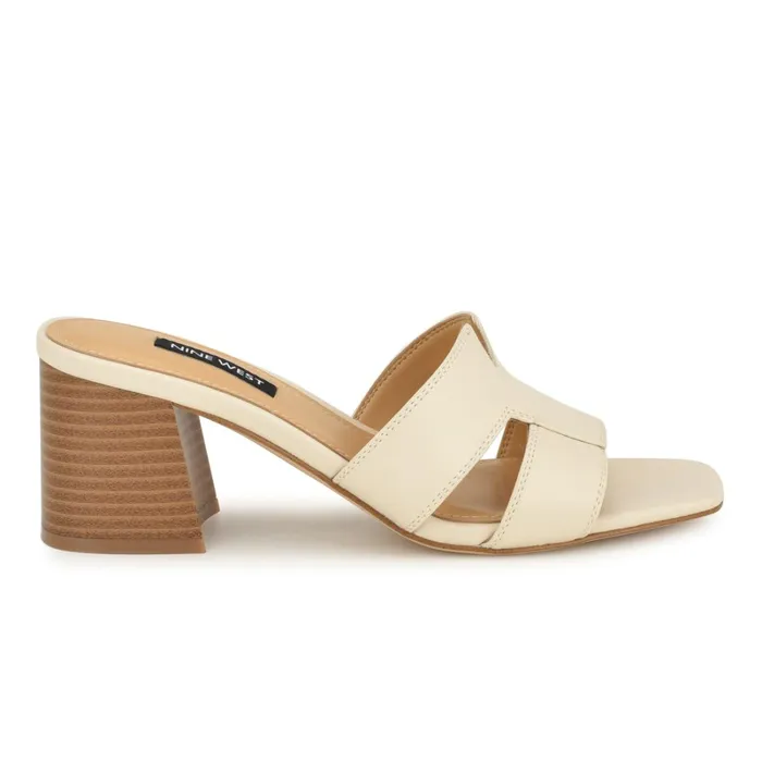 Griselda Block Heel Sandals Ivory Women Nine West Heeled