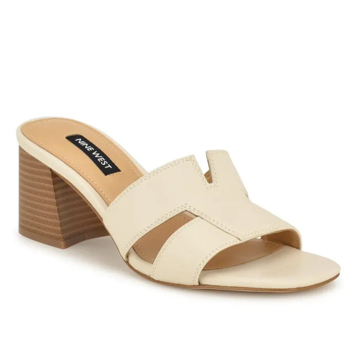 Griselda Block Heel Sandals Ivory Women Nine West Heeled