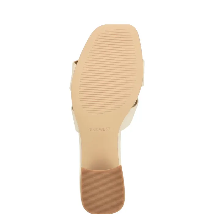 Griselda Block Heel Sandals Ivory Women Nine West Heeled