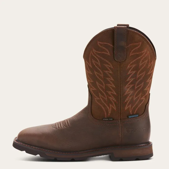 Groundbreaker Wide Square Toe Waterproof Steel Toe Work Boot Dark Brown Men Ariat Work Boots Groundbreaker Wide Square Toe Waterproof Steel Toe Work Boot Dark Brown Men Ariat Work Boots