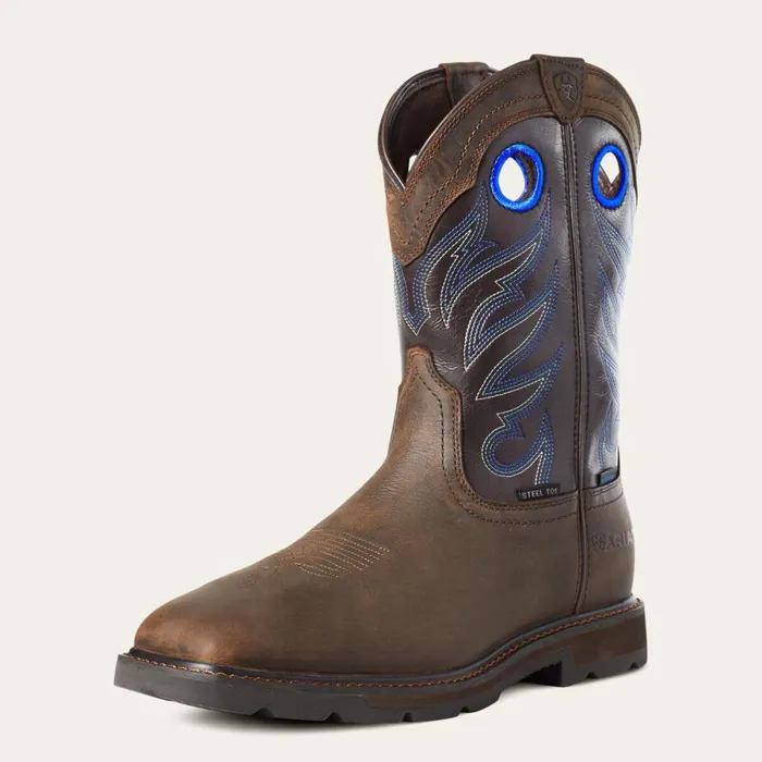 Groundwork Waterproof Steel Toe Work Boot Dark Brown Men Ariat Work Boots