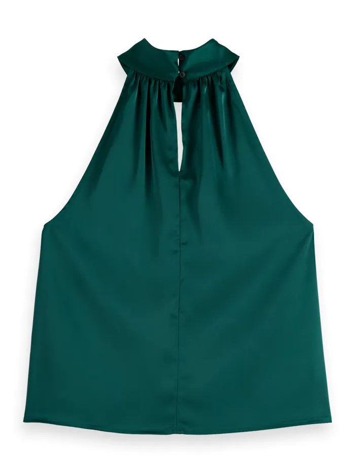 HALTER TOP WITH BOW DETAIL Cypress Green Women Scotch and Soda Tops and TShirts HALTER TOP WITH BOW DETAIL Cypress Green Women Scotch and Soda Tops and TShirts