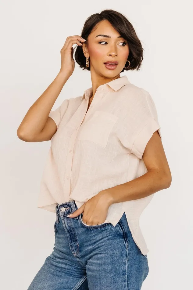 Hammond Short Sleeve Top Natural Women Baltic Born Blouses Shirts Hammond Short Sleeve Top Natural Women Baltic Born Blouses Shirts