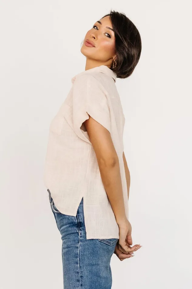 Hammond Short Sleeve Top Natural Women Baltic Born Blouses Shirts Hammond Short Sleeve Top Natural Women Baltic Born Blouses Shirts