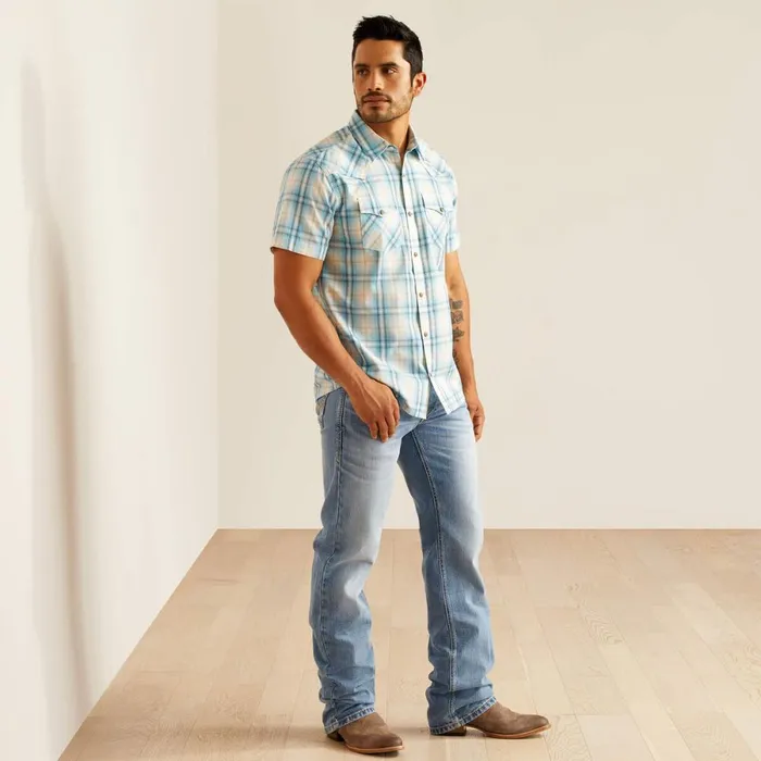 Harold Retro Fit Shirt Egret Men Ariat Button Down Shirts Harold Retro Fit Shirt Egret Men Ariat Button Down Shirts