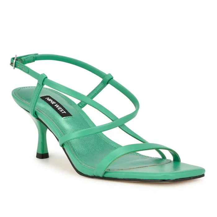 Haya Strappy Sandals Green Women Nine West Sandals Haya Strappy Sandals Green Women Nine West Sandals