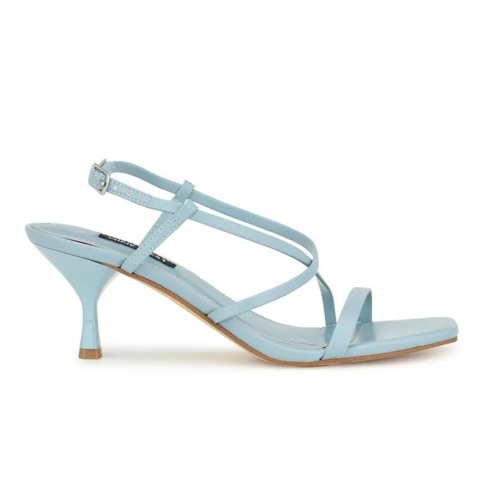 Haya Strappy Sandals Light Blue Women Nine West Low Heel
